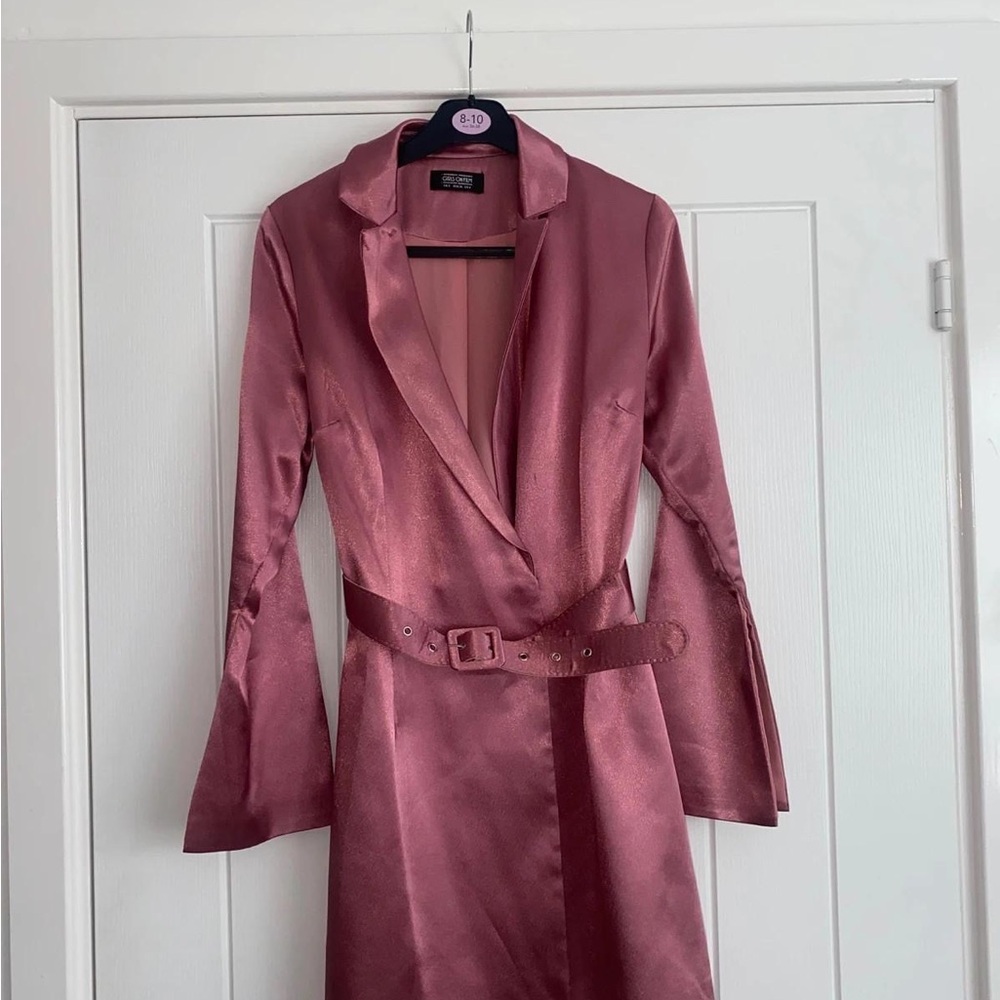 Elegant Pink Satin Dress